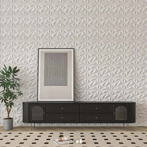 Vista 10 de Art3dwallpanels Paquete de 20 paneles de pared 3D para decoración de pared interior, 12 x 12 pulgadas, paneles de diamante blanco para sala de Nuevo