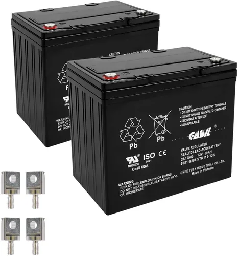Vista 7 de Casil Batería de repuesto de 12 V y 12 Ah compatible con Go-Go Mobility Elite Traveller SC40E SC44E, paquete de 2