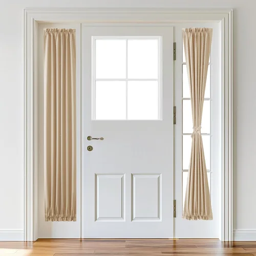 XWZO - Cortinas para puerta con cortinero, cortinas blackout térmicas y oscurecedoras para puerta francesa, cortinas para ventana de la cocina, 12 x