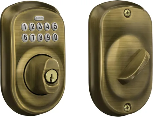 Vista 11 de Schlage - Cerrojo de seguridad Camelot BE365 V CAM 716 con teclado, cerradura de entrada electrónica sin llave, bronce envejecido