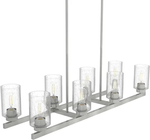 Vista 7 de Hunter Fan Company 19159 Hartland - Lámpara de araña lineal, níquel cepillado