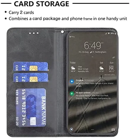 Vista 3 de Case for Kalley Black c Case Compatible with Kalley Black c Phone Case Cover PU Leather Kickstand Magnetic Wallet Case CPT40