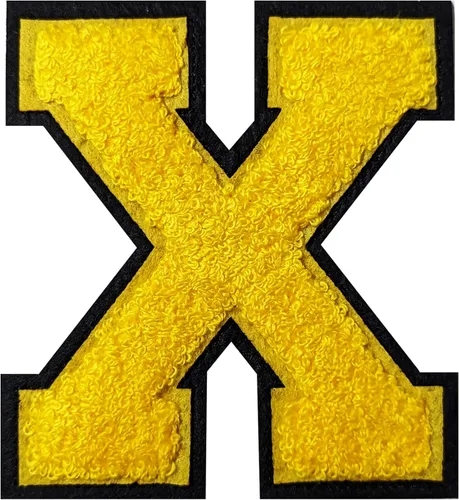 Vista 22 de 2 parches de letras de felpilla termo-adhesivas de 2.5", parches de letras universitarias de punto de felpilla para ropa (negro/blanco 2-1/2, S)