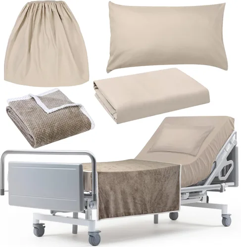 Vista 20 de SmoothNovelty Juego de 4 Sábanas de Cama de Hospital, Sábanas Estándar de Punto Suave de Calidad, Incluye Sábana Bajera Ajustable, Funda de Edredón