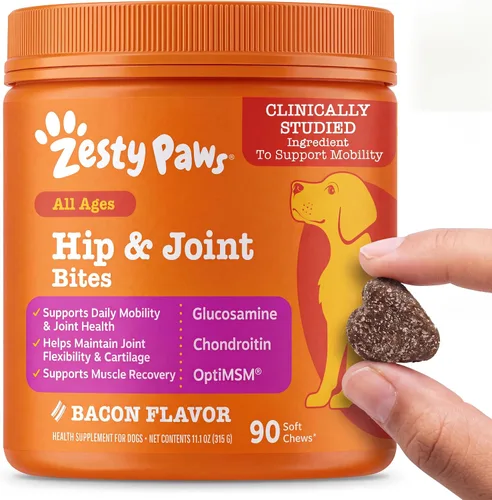 Vista 14 de Zesty Paws Cadera y articulación para perros, glucosamina para perros Suplemento de cadera y articulaciones con condroitina, MSM, vitaminas C y E