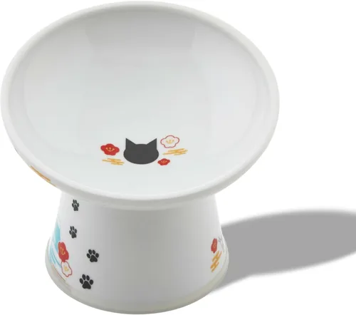 Vista 21 de Necoichi Cuenco elevado de comida para gatos sin estrés, elevado, prevención de reflujo, apto para lavavajillas y microondas, vendedor número 1