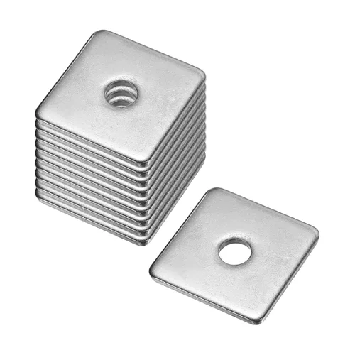 Vista 29 de uxcell Arandela cuadrada, 10 piezas M3x10x10x1mm 304 arandelas de placa cuadrada de acero inoxidable 304 Junta espaciadora de almohadilla plana
