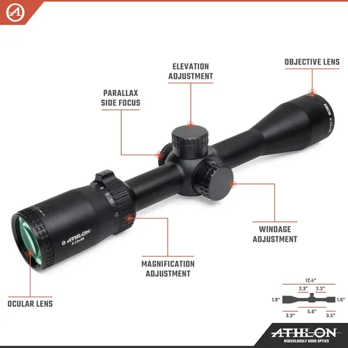 Vista 2 de Athlon Optics Neos 4-12x40 - Riflescopios de segundo plano focal