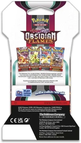 Vista 6 de Pokemon Scarlet & Violet - Paquete de 8 sobres de 3 llamas de obsidiana