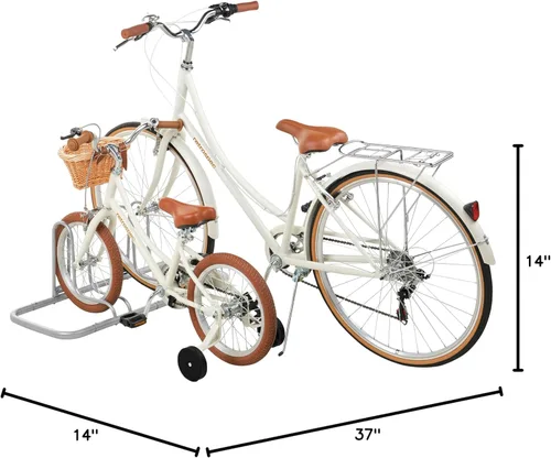 Vista 8 de Retrospec Stash Rack 2, 4 y 5 - Soporte de Piso para Bicicletas, Organizador de Almacenamiento de Bicicletas para Bicicleta de Montaña, Bicicleta