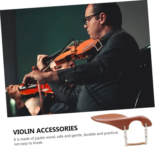 Vista 9 de SUPVOX 2 juegos de accesorios de violín soporte de barbilla soporte de guitarra portátil suministros de violín soporte de piso accesorio de violín