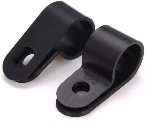 Vista 5 de Orgrimmar 200 abrazaderas de cable de plástico de nailon negro tipo R de 3/16 pulgadas 1/4 pulgadas 3/8 pulgadas 1/2 pulgadas 3/4 pulgadas 1