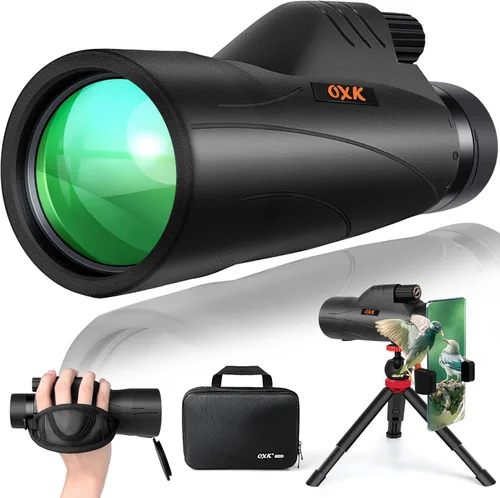 Telescopio monocular de alta potencia 12x56 con adaptador para smartphone, trípode y bolsa de viaje, monoculares de visión más grande para adultos