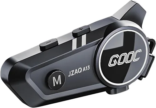 Altavoces e intercomunicador Bluetooth para casco - Sistema de comunicación de cancelación de ruido para 2 jinetes para motocicleta, esquí, ciclismo