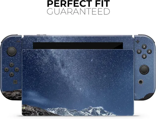 Vista 4 de Compatible con Nintendo Switch Console Bundle - Calcomanía protectora de vinilo extraíble resistente a los arañazos - Cubierta de montura estrellada