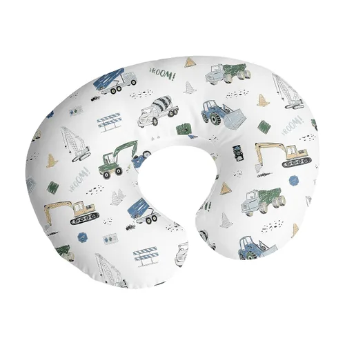 Vista 8 de Sweet Jojo Designs Funda de almohada de lactancia de niño de fútbol marrón y blanco, funda de almohada para lactancia materna, funda de almohada