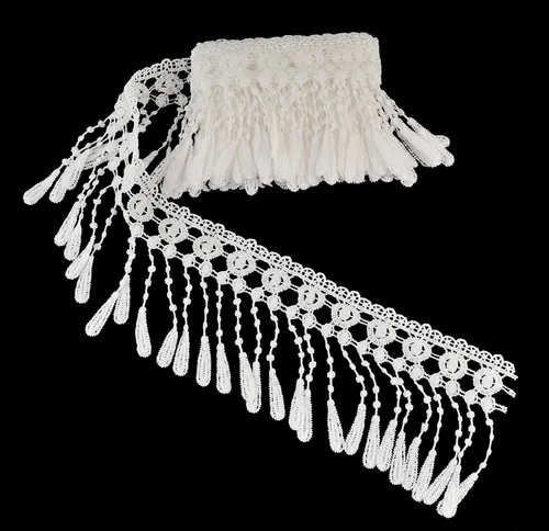 eZthings® Venise ribete de encaje de tela con ojales para manualidades, adornos de Venecia (3 yardas, bordes)