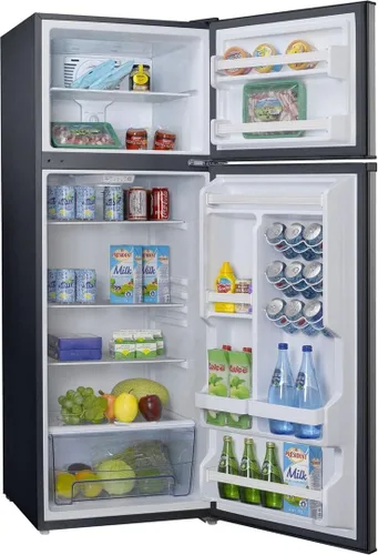 Vista 2 de Galanz GLR12TS5F - Refrigerador de doble puerta, control de termostato eléctrico ajustable con compartimento de congelador de montaje superior, 12.0