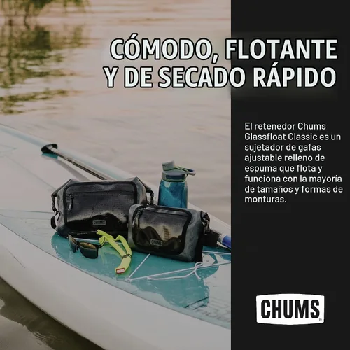 Vista 3 de Chums Glassfloats Eyewear Retainer, Floating Sunglass Strap Abstracto Azul Camo