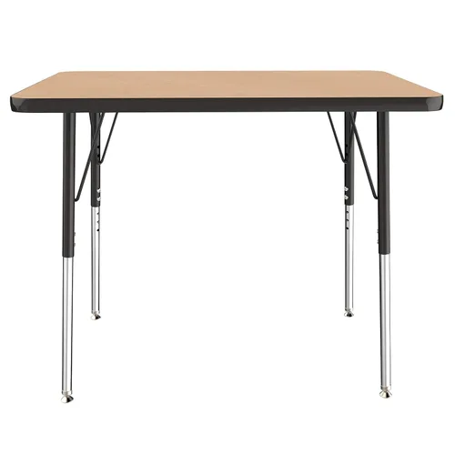 Vista 57 de FDP - Mesa rectangular para actividades escolares y de oficina (24 x 36 pulgadas), patas estándar con deslizadores giratorios, altura ajustable