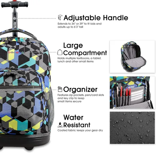 Vista 5 de J World New York Sunrise - Mochila con ruedas, Cubos), RBS-18 CUBES