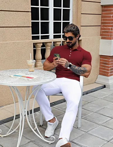 Vista 4 de URRU Men's Muscle T Shirts Stretch Short Sleeve Workout Tee Casual Slim Fit Polo Shirt