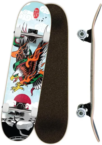 Vista 12 de Yocaher Patinetas completas punked de 7.75 pulgadas o 8.25 pulgadas o formas Mini Cruiser o Micro Cruiser - Serie Pika, Candy y Chimp