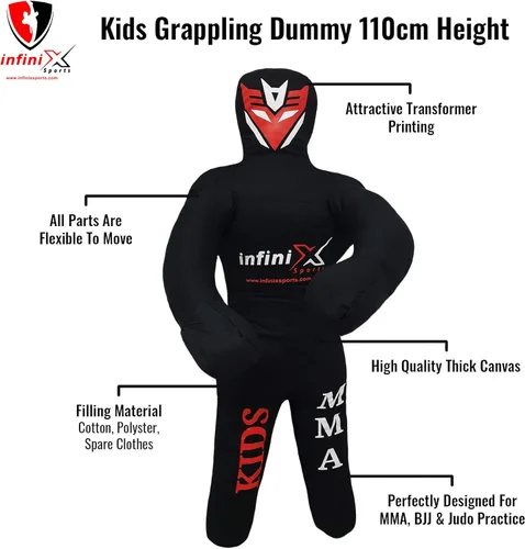 Vista 2 de Maniquí de Jiu Jitsu Brasileño para Niños Jóvenes MMA Boxeo Jiu Jitsu Brasileño - 43.3 in Sin Relleno