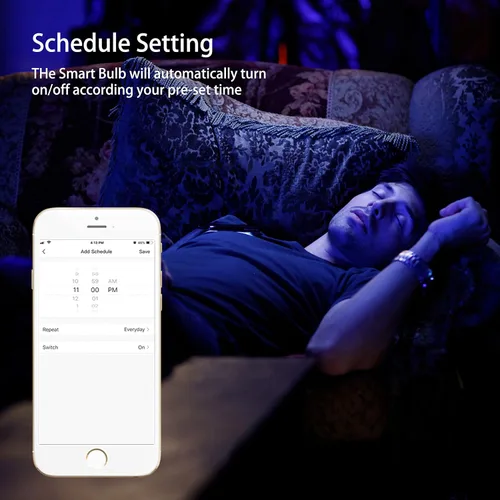 Vista 6 de DOGAIN Bombillas LED para candelabros con base E12, cambio de color y bombilla inteligente regulable, compatible con Alexa Google Home, bombillas