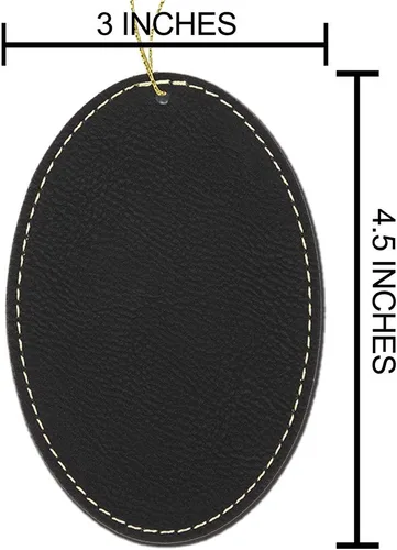 Vista 3 de LaserGram Personalized Christmas Ornament, World's Greatest Brother, Faux Leather, Custom Laser Engraved Gift Idea (Oval Shape, Black with Gold)