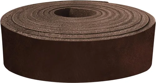 ELW 5-6 oz (0.079-0.094 in) Latigo - Correas de cuero para cinturón, tamaño: 0.5 x 50 pulgadas (0.5 x 50.0 in), marrón antiguo, cuero de vaca de