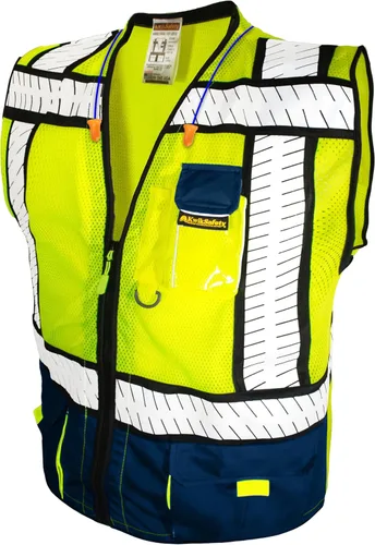 Vista 10 de KwikSafety - Chaleco de seguridad SHERIFF & SPECIALIST [Bolsillos de uso múltiple] Chaleco reflectante Clase 2 ANSI OSHA para hombres