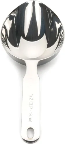 Vista 11 de RSVP International Endurance cuchara medidora ovalada, 1/4 taza, acero inoxidable