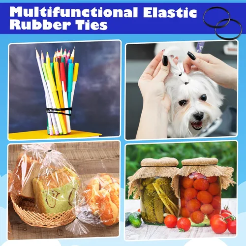 Vista 7 de 2000 bandas elásticas para el cabello, AHIER de 0.079 in de ancho y 1.181 in de longitud, soportes desechables para el cabello, ideales para cabello