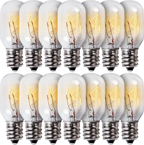 Vista 9 de BlueStars Bombilla para Lámpara de Sal E12 T20 120V 15W, 2700K Blanco Cálido, Base de Candelabro E12 para Lámparas de Roca de Sal del Himalaya