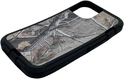 Vista 5 de Funda exterior de goma de repuesto compatible con iPhone 13 Otterbox Defender Series (camuflaje)