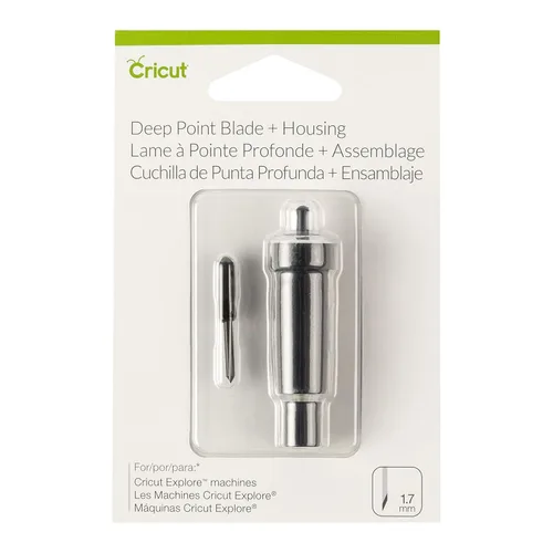 Vista 6 de Cuchilla Deep-Point y carcasa de Cricut, cuchilla de corte con carcasa de corte profundo, corta materiales de hasta 1.5mm de grosor