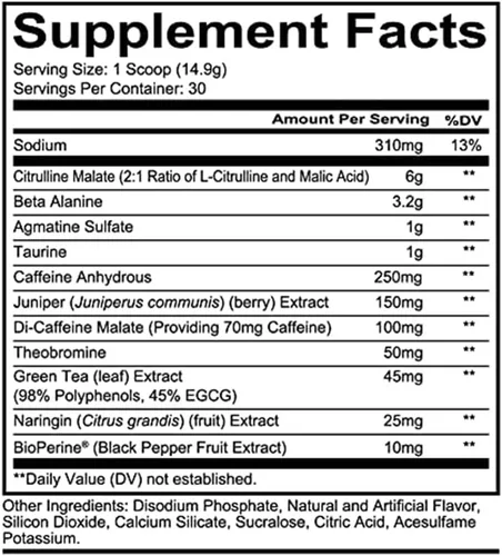 Vista 2 de REDCON1 Total War - Suplemento energético deportivo con citrulina L, ácido málico, extracto de hoja de té verde, unisex, 3.2 g de beta alanina