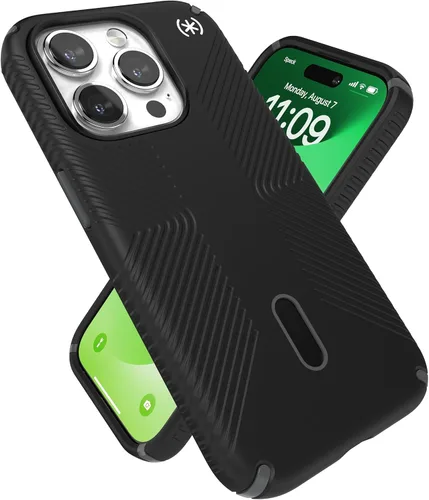 Vista 10 de Speck Funda MagSafe para iPhone 15 Pro, protección contra caídas y cámara, ClickLock antideslizante, compatible con carga inalámbrica, se adapta a