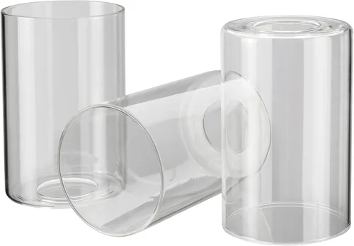 Aspen Creative 23616-03, Pantalla de cristal cilíndrico transparente, 3-1/2 pulgadas de diámetro x 5-1/2 pulgadas de alto/agujero central: 1.654 in,