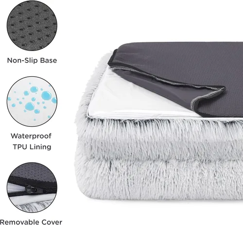Vista 3 de Bedsure - Cama ortopédica pequeña para perros, sofá cama calmante y lavable para perros pequeños, espuma de soporte con funda extraíble y lavable