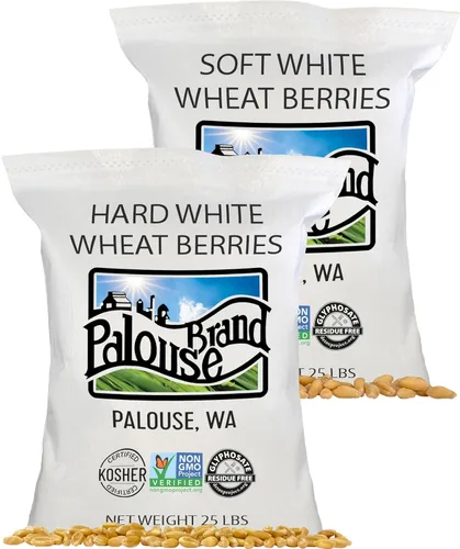 Vista 11 de Grano de trigo blanco duro verificado sin OMG 100% sin irradiar Kosher Parve Cosechado en EUA Con rastreo de campo