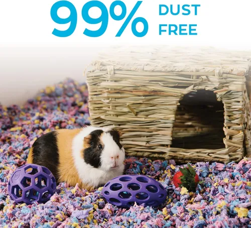 Vista 5 de Carefresh - Cama para mascotas pequeñas de papel natural color Confetti, 99% libre de polvo con control de olores, 50 L