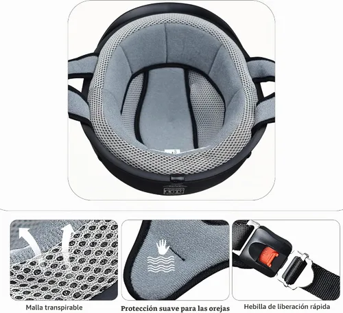 Vista 5 de Cascos para adultos, medio casco de motocicleta para mujeres y hombres, aprobado por DOT, ciclismo, motocross