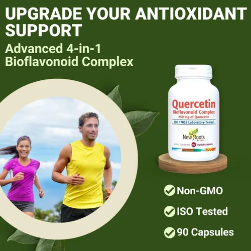 Vista 9 de NEW ROOTS HERBAL Cápsulas de quercetina con bromelina Fórmula 4 en 1 con quercetina, bromelina, bioflavonoides y rutina Suplemento de apoyo