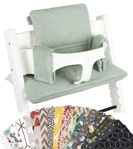 Vista 19 de UKJE Cojín Compatible con Stokke Tripp Trapp (Modelo Antiguo y Nuevo) 2 Piezas, Cojín de Asiento Suave para Bebés y Niños Pequeños, Algodón