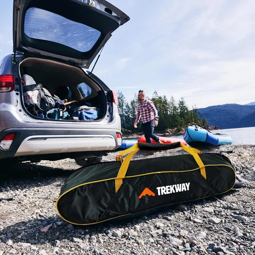 Vista 9 de Trekway - Toldo portátil impermeable para vehículos, toldo desplegable Parasol con pared de privacidad al aire libre Ideal para camping, playa