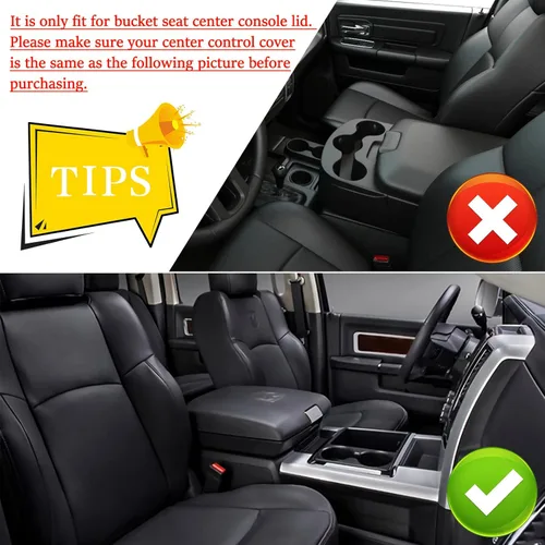 Vista 7 de para RAM 1500 2500 3500 4500 5500 2009-2018 Funda para Consola Central Antiarañazos Impermeable Almohadilla Protectora de Reposabrazos de Cuero