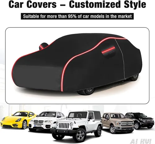 Vista 7 de Funda para automóvil compatible con Mazda CX-3, cubierta impermeable para todo tipo de clima, 6 capas, cubierta para automóvil al aire libre