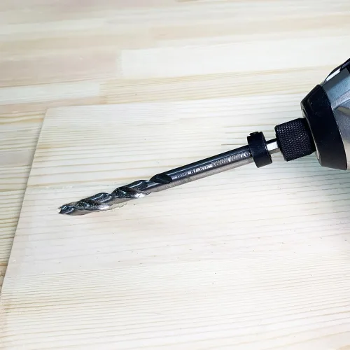 Vista 3 de AUTOTOOLHOME Broca de repuesto con vástago hexagonal de 1/4 de pulgada con cuello de tope de profundidad para sistema de plantilla de agujero